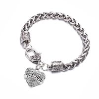 Alloy Diamond Letter Bracelet sku image 2