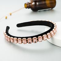 Korean Fashion Claw Chain Black Gold Velvet Headband sku image 4