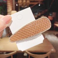 Diamond Square Exquisite Imitation Leather Hair Clip sku image 7