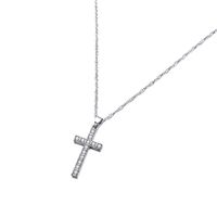 Hip Hop Cross Pendant Diamond Necklace main image 5