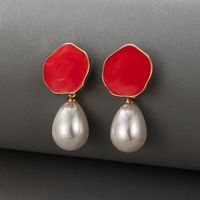 Drop Oil Imitation Pearl Earrings sku image 7