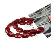 Double Pink Resin Necklace Short  Wholesales Fashion sku image 2
