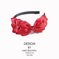 Korean Fashion Red Bow Headband sku image 1