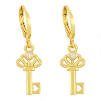 Fashion Love Key Lock Exaggerated Personality Earrings main image 3