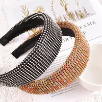 Diamond-encrusted Fashion Wide-edge Rhinestone Headband main image 4