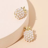 New Trendy Fashion Pineapple Pearl Earrings main image 6