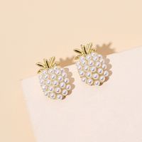 New Trendy Fashion Pineapple Pearl Earrings main image 5