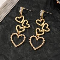 Longues Boucles D&#39;oreilles En Forme De Coeur main image 3