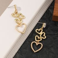 Longues Boucles D&#39;oreilles En Forme De Coeur main image 4