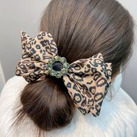 New Leopard Print Multilayer Bow Hairpin main image 1