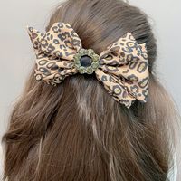 New Leopard Print Multilayer Bow Hairpin main image 5