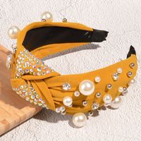 Fashion Diamond-studded Pearl Headband sku image 2