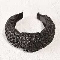 Knotted Leather Braided Headband sku image 1