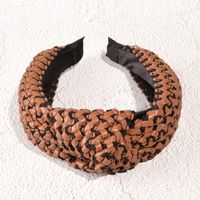 Knotted Leather Braided Headband sku image 3