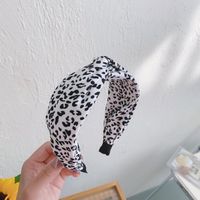 Leopard Print Wide-sided Knotted Headband sku image 2