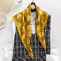 Wave Dot Fashion Retro Imitation Silk Small Square Scarf main image 5