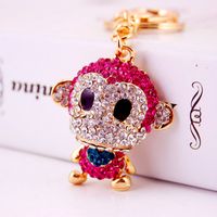 Creative Cute Diamond-studded Little Monkey Keychain main image 4
