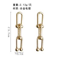 S925 Silver Needle U-shaped Chain Earrings main image 4
