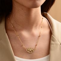 Fashion Gold-plated Devil's Eye Necklace sku image 1