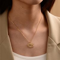 Fashion Gold-plated Devil's Eye Necklace sku image 6