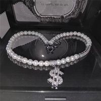 Diamonds Pearls Hip-hop Style Necklaces main image 6