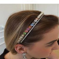 Retro Rhinestone Pearl Headband main image 2