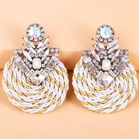 Fashion Rhinestone Round Earrings main image 5