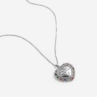Korea Color Zircon Hollow Heart-shaped Long Necklace main image 5