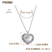 Korea Color Zircon Hollow Heart-shaped Long Necklace main image 6