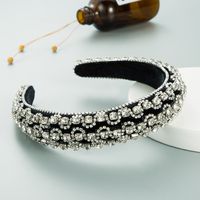 Velvet Sponge Fashion Rhinestones Headband main image 5