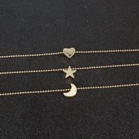 Alloy Star Moon Pendant Necklace main image 3