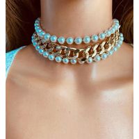 Mode Übertrieben Nachahmung Perle Mehrschichtige Halskette main image 1
