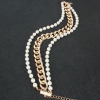 Fashion Exaggerated Imitation Pearl Multilayer Necklace main image 4