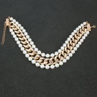 Fashion Exaggerated Imitation Pearl Multilayer Necklace main image 5