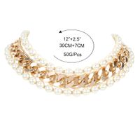 Fashion Exaggerated Imitation Pearl Multilayer Necklace main image 6