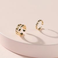 Wholesale Brass Twist Chain Ear Clip 2-piece Set main image 3