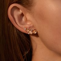 Artificial Opal Flower Earrings main image 2