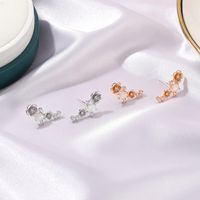 Artificial Opal Flower Earrings main image 4