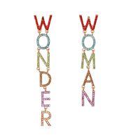 English Letter Wonder Woman Earrings sku image 1