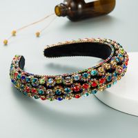 Samt Schwamm Mode Strass Stirnband sku image 3