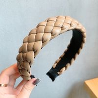 Pu Leather Retro Twist Braid Headband sku image 2