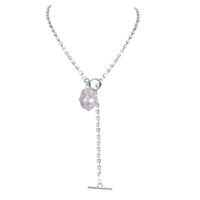 Fashion Claw Chain Special-shaped Pearl Pendant Necklace sku image 1
