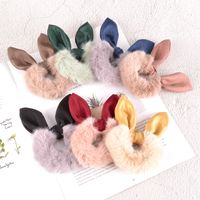 Anneau De Cheveux Oreilles De Lapin En Peluche main image 1