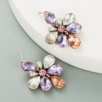 Fashion Diamond Flower Earrings main image 5