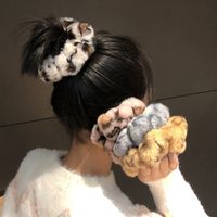 Plush Leopard Hair Scrunchies main image 1