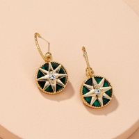 Simple Geometric Round Star Earring main image 3