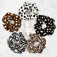 Retro Polka Dot Zebra Pattern Hair Scrunchies main image 2