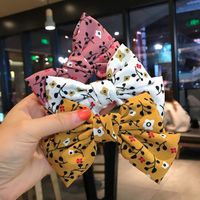 Floral Fabric Bow Hairpin main image 1