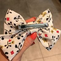 Floral Fabric Bow Hairpin main image 4