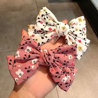 Floral Fabric Bow Hairpin main image 5